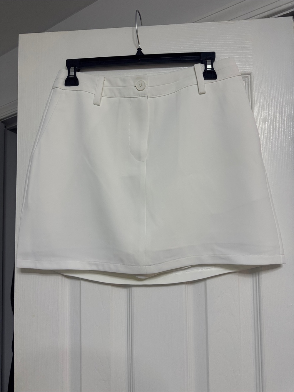 Women's White High-Rise skort